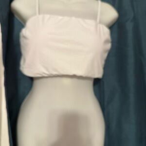 Yakum White Women's Swim Crop Top